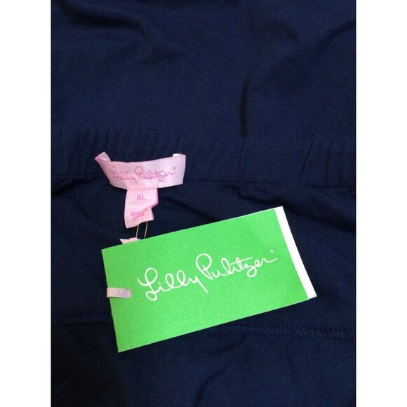 NWT Lilly Pulitzer Kimmy Skirt Solid Navy Blue Size XL Tie Side Nautical Preppy - Picture 3 of 9